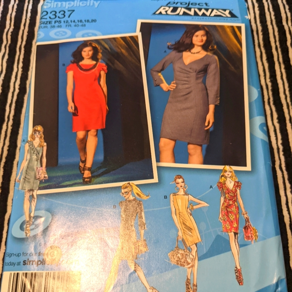 Simplicity 2337 project runway inspired size 2337 pattern only